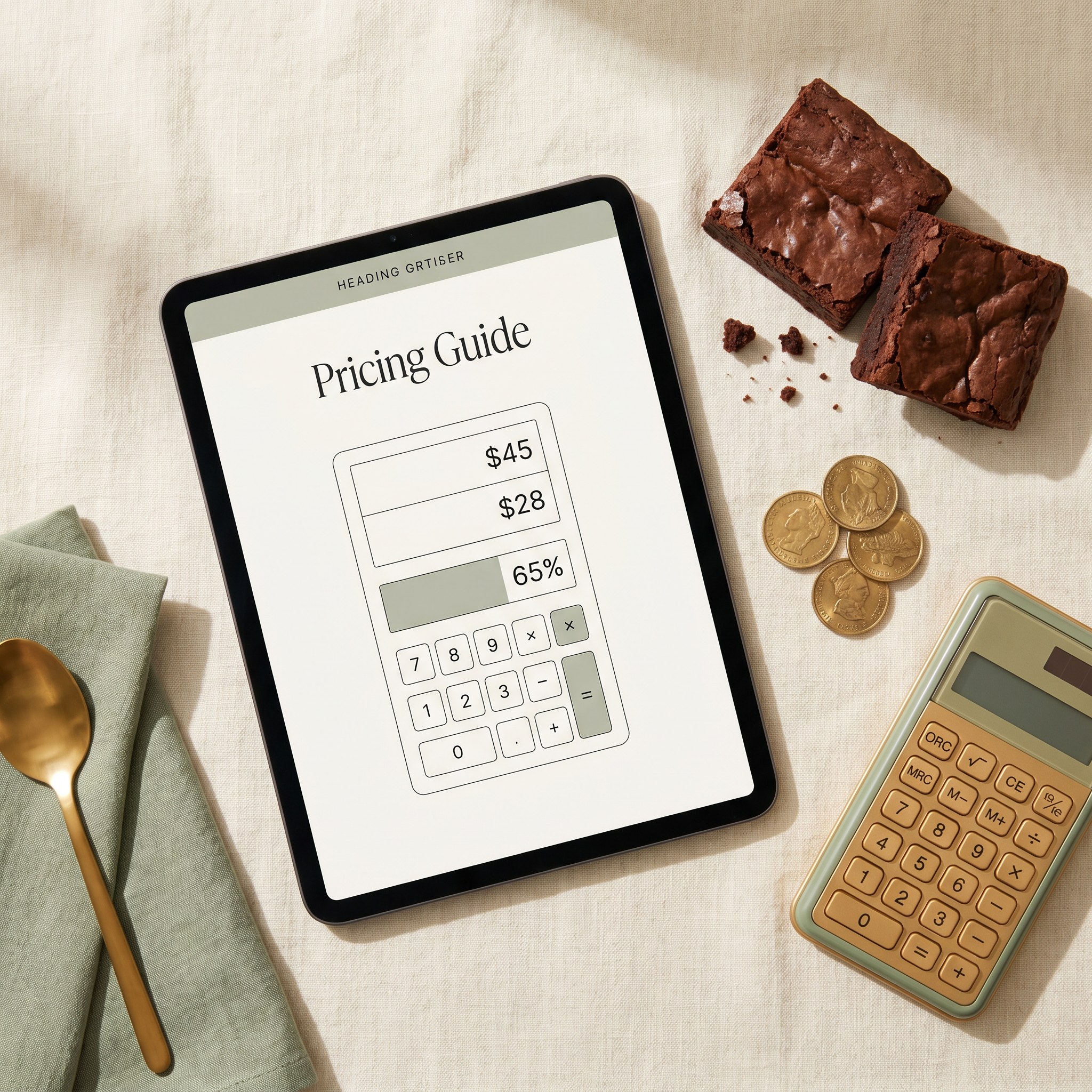 Perfect Pricing Guide on a tablet