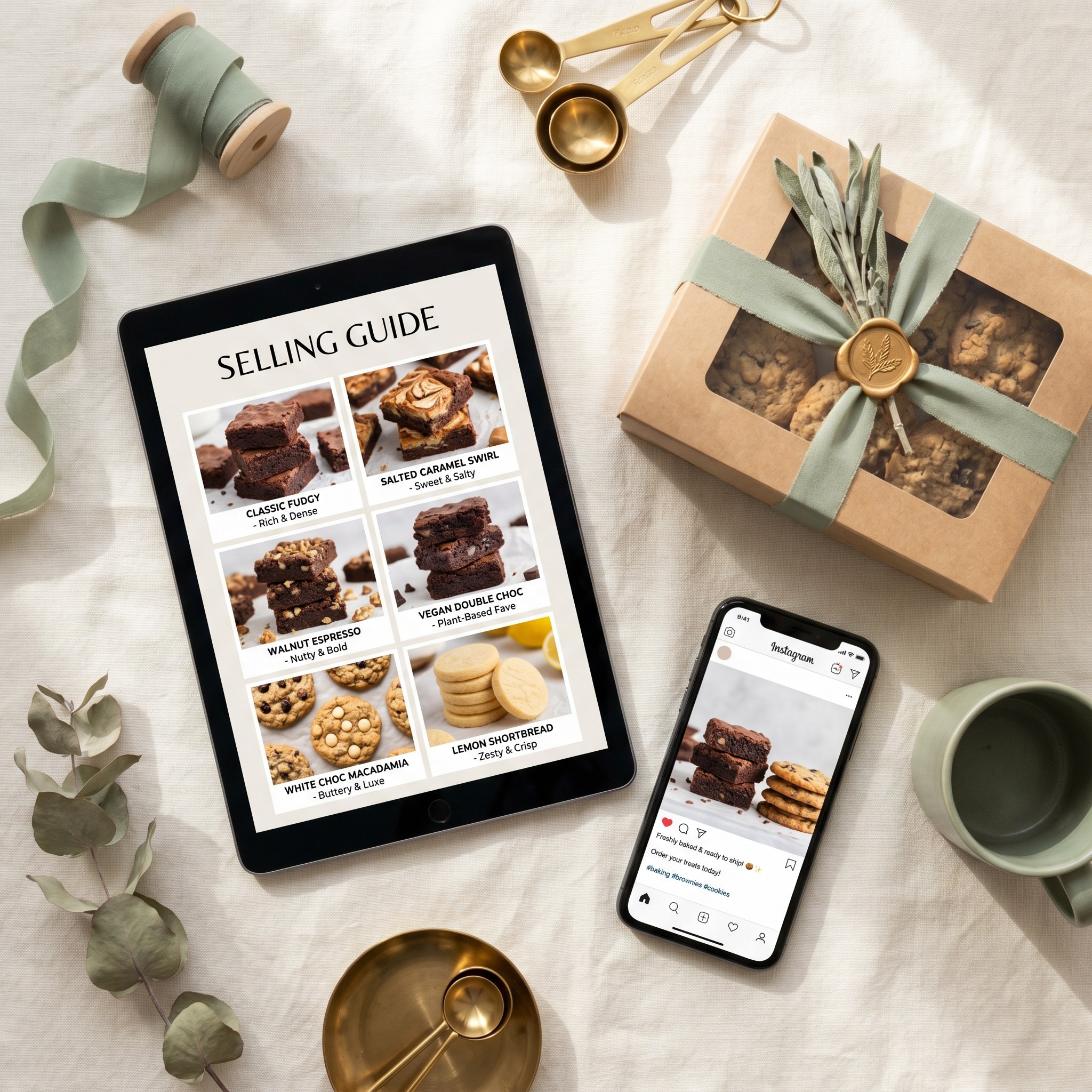 Sales Strategies guide showing a treat product grid on a tablet